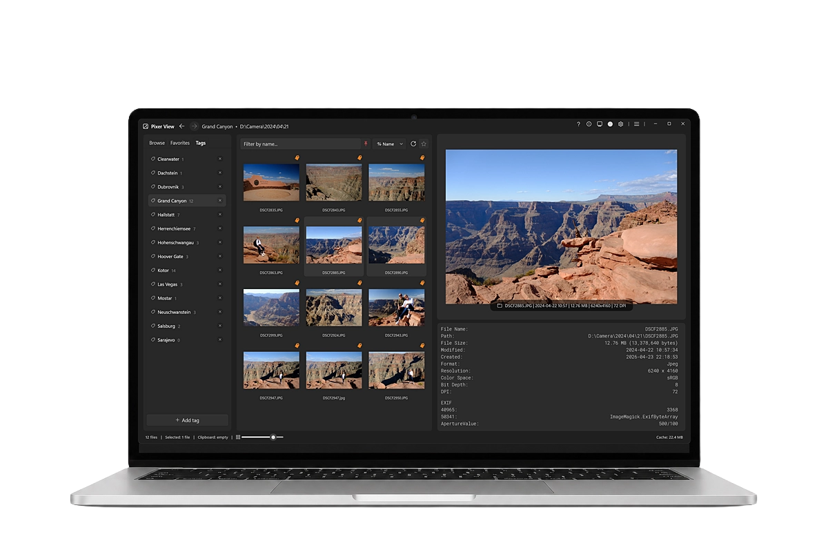 Pixer View interface preview